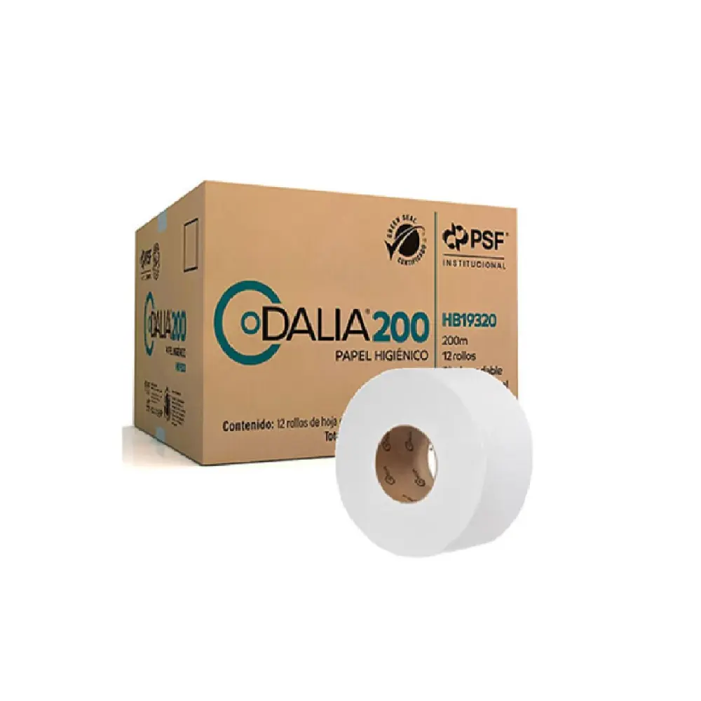 Papel Higiénico Dalia 200 Caja con 12 rollos-200 m c/u  
