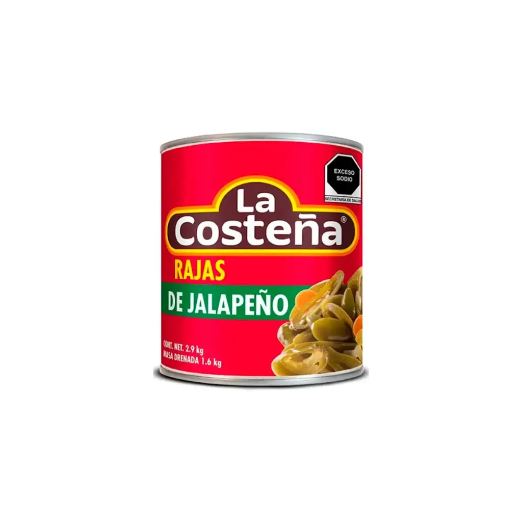 Chile Jalapeño en escabeche (rodajas) Lata grande 