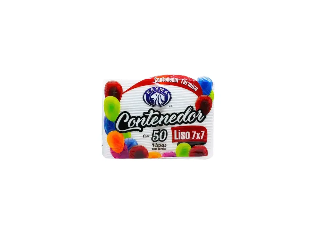 Contenedor 7x7 liso/división Paq 50 pz 