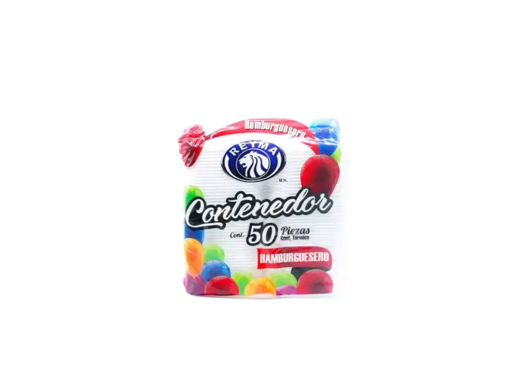 Contenedor Hamburguesero 6x6 Paq 50 pz  